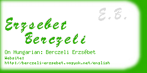 erzsebet berczeli business card
